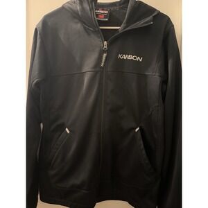 Karbon Sweatshirt Men's L Hoodie Black Pockets Reflective‎